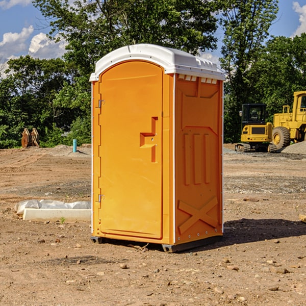 can i customize the exterior of the portable toilets with my event logo or branding in Montgomery Indiana